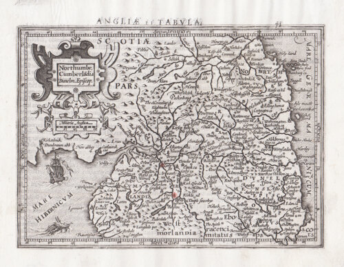 Northumbr. Cumberladia Dunelm. Episcop - Gerard Mercator. 