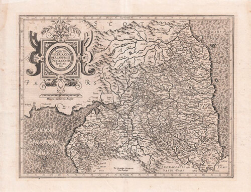 Mercator - Northumbria Cumberlandia et Dunelmensis Episcopatus