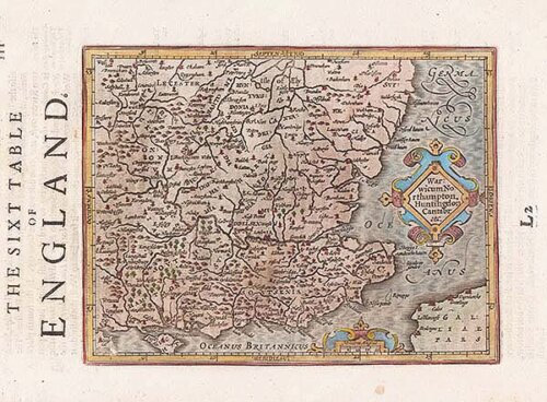 The Sixt Table of England - Warickum Northampton Huntingdon Cantabr etc