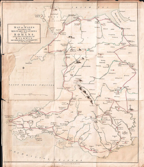 A Map of Wales Describing the Military Stations of the Romans....