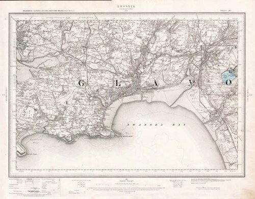 Ordnance Survey of England and Wales Third Edition  Swansea Ammanford