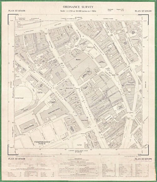 Cardiff Central - Ordnance Survey Map.