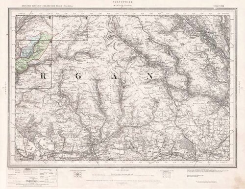 Ordnance Survey of England and Wales Third Edition  Pontypridd Merthyr Tydvil