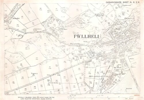 Pwllheli - Ordnance Survey Map 1912.