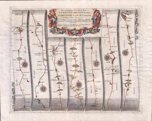 The Continuation of the Road from London to Carlisle com Cumbr 