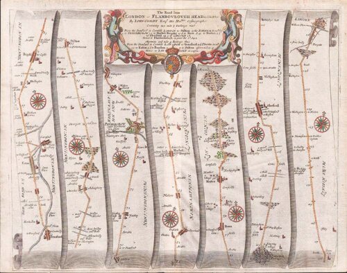 The Road from London to Flamborough Head in Com Ebor