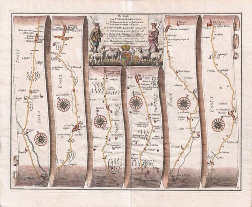 The Roads from Chelmsford in Essex to St Edmonds-Bury in Suffolk and Saffron-Waldon in Essex