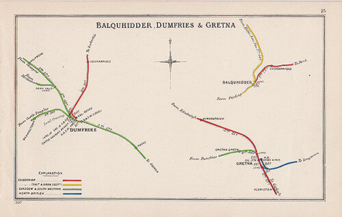 Pre Grouping railway junction around Balquhidder Dumfries & Gretna