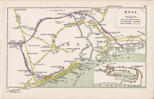 Pre Grouping railway junction around Hull