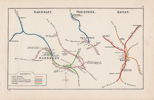 Pre Grouping railway junction around Barnsley Penistone and Batley