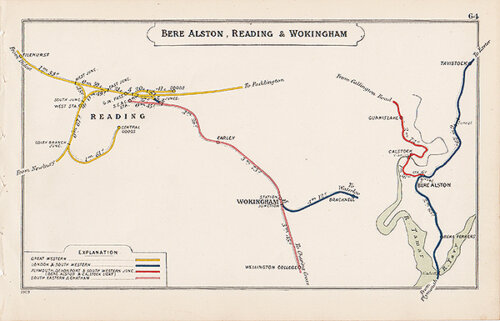 Pre Grouping railway junction around Bere Alston Reading & Wokingham