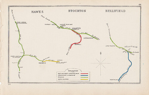 Pre Grouping railway junction around Hawes Stourton and Hellifield