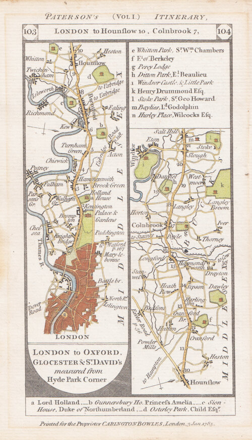 London to Oxford, Glocester and St. Davids