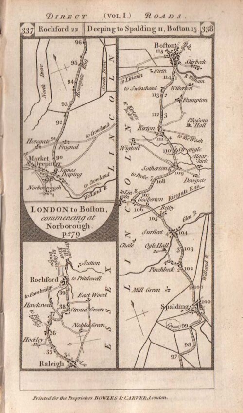 Road from London to Boston commencing at Norborough