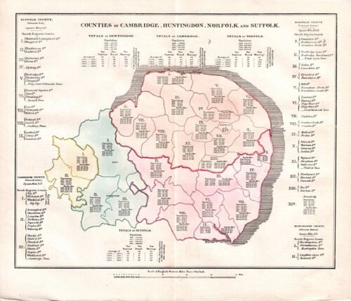 Parish Register Abstract 1831 - Counties of Cambridge, Huntingdon, Norfolk and Suffolk.
