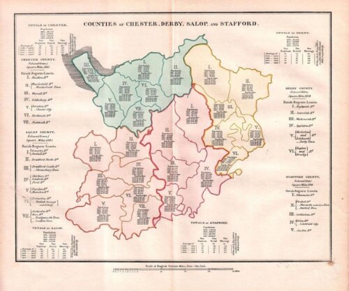 Parish Register Abstract 1831 - Counties of Chester, Derby, Salop and Stafford.
