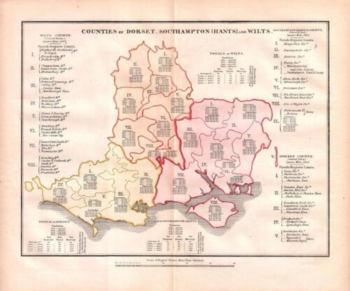 Parish Register Abstract 1831 - Counties of Dorset, Southampton (Hants) and Wilts.