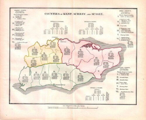 Parish Register Abstract 1831 - Counties of Kent, Surrey and Sussex. 