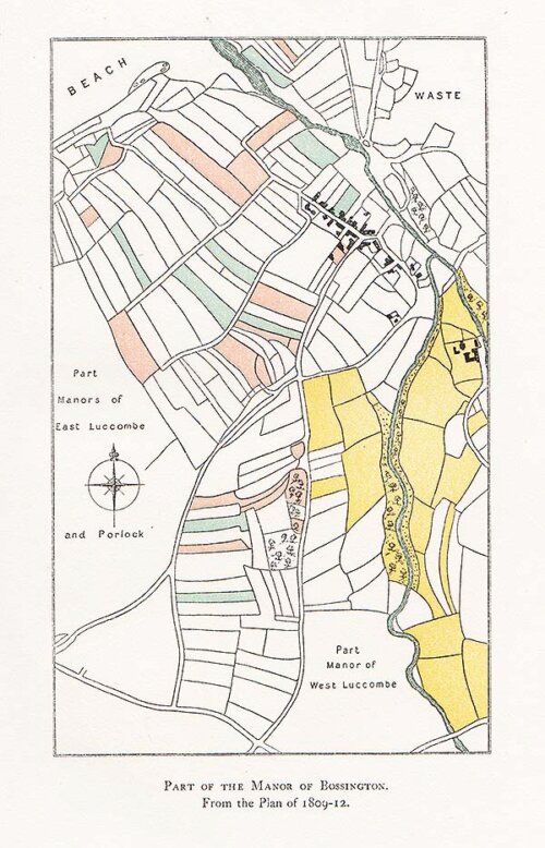Part of the Manor of Bossington  From the Plan of 1809 - 12