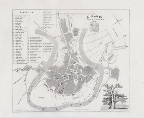 A Plan of Shrewsbury 1830.