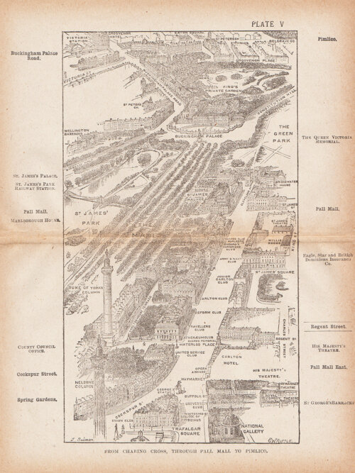 From Charing Cross through Pall Mall to Pimlico