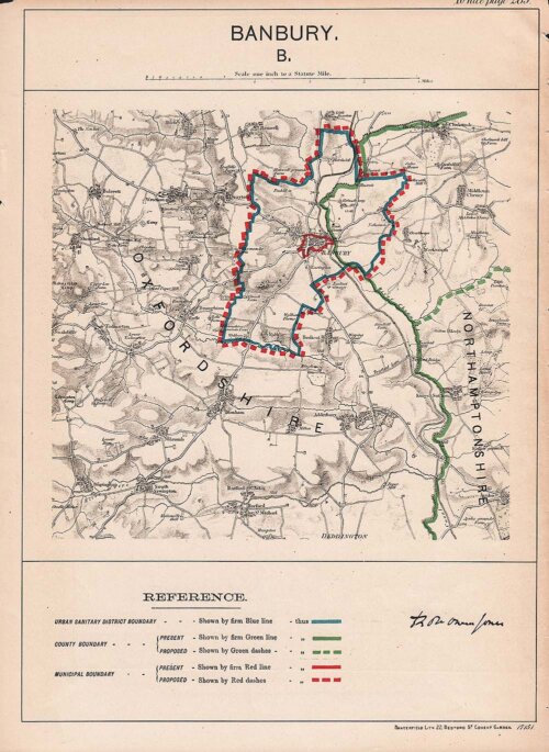 Robert Owen Jones  -  Town Plan Banbury  B