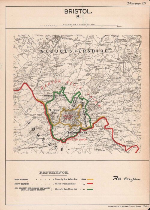 Town Plan Bristol  B