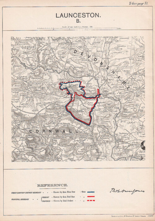 Robert Owen Jones  -  Town Plan Launceston  B