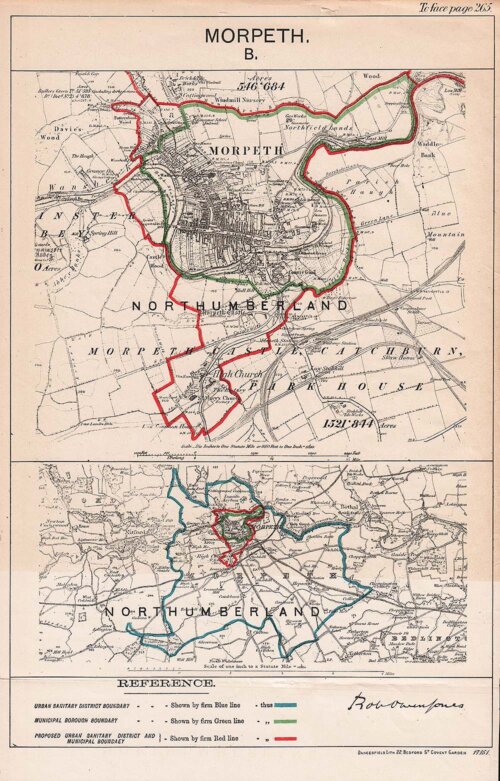 Robert Owen Jones  -  Town Plan Morpeth  B