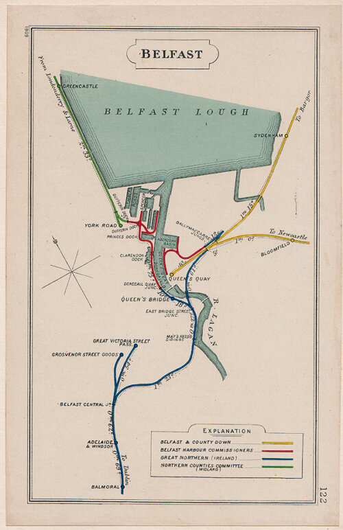 Pre Grouping railway junction around Belfast