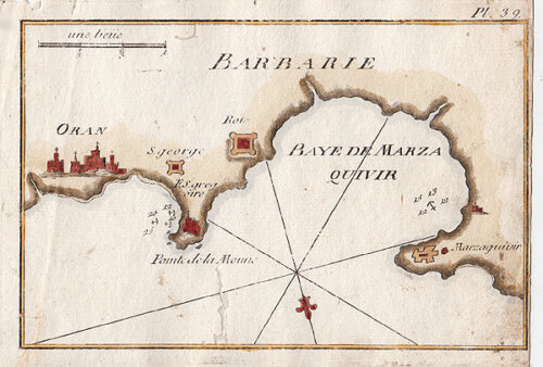 Oran Algeria and Bay de Marza Quivir Roux