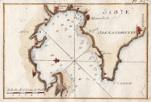 Alexandrette and Saudin with Cape Canzir Syria