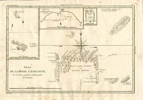 Isles de la Reine Charlotte Par Bonne Ingenieur-Hydrographe de la Marine  