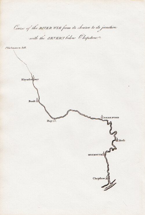Course of the River Wye from its Source to its junction with the Severn below Chepstow