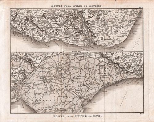 Route from Deal to Hythe and Hythe to Rye