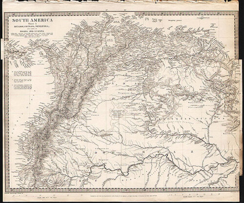 South America Sheet I  Ecuador Granada Venezuela and parts of Brazil and Guayana  -  SDUK