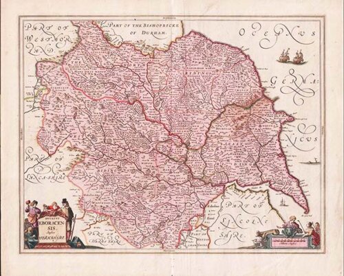 Ducatus Eboracensis Anglice Yorkshire - Schenk and Valk