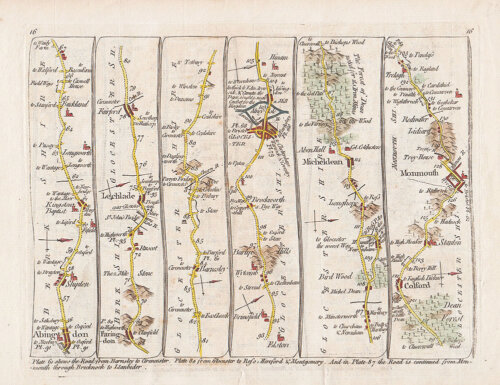 John Senex - The continuation of the Road from London to St Davids
