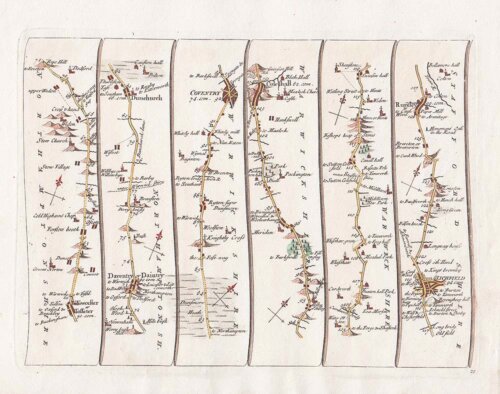 John Senex - The Road from London to Holyhead