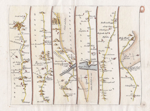 John Senex - The Road from London to Holyhead.