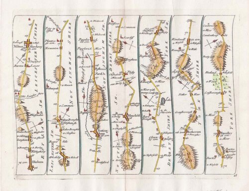 John Senex - The Road from London to Okeham to Richmond
