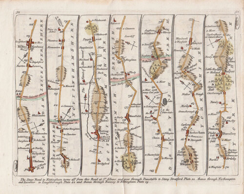 John Senex - The Road from Okeham to Richmond
