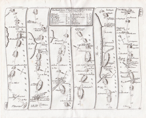 John Senex - The Road from  St. David's to Holywell.