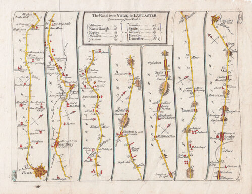 John Senex - The Road from York to Lancaster