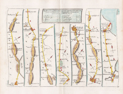 John Senex - The Road from Whitby to Durham