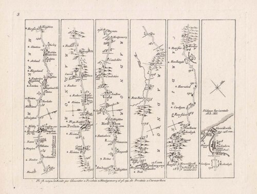 John Senex - London to Aberystwyth.