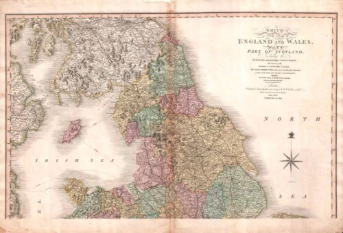 Smith's New Map of England and Wales with Part of Scotland.....   (View the two sections) 