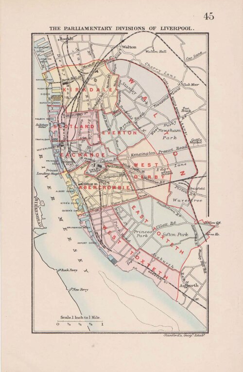 Edward Stanford  -  The Parliamentary Divisions of Liverpool