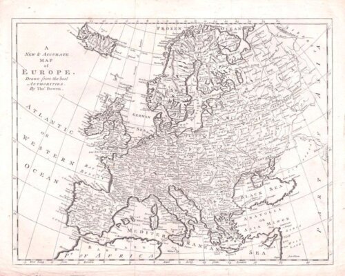 A New and Accurate Map Of Europe Drawn from the best Authorities By Tho. Bowen.,