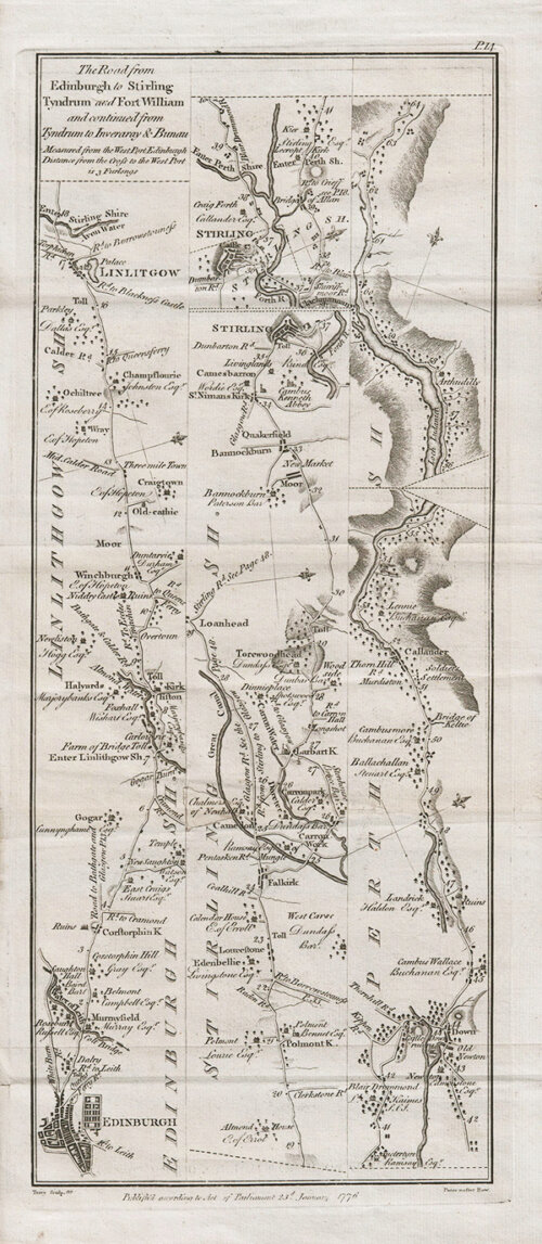 The road from Edinburgh to Stirling Tyndrum and Fort William  